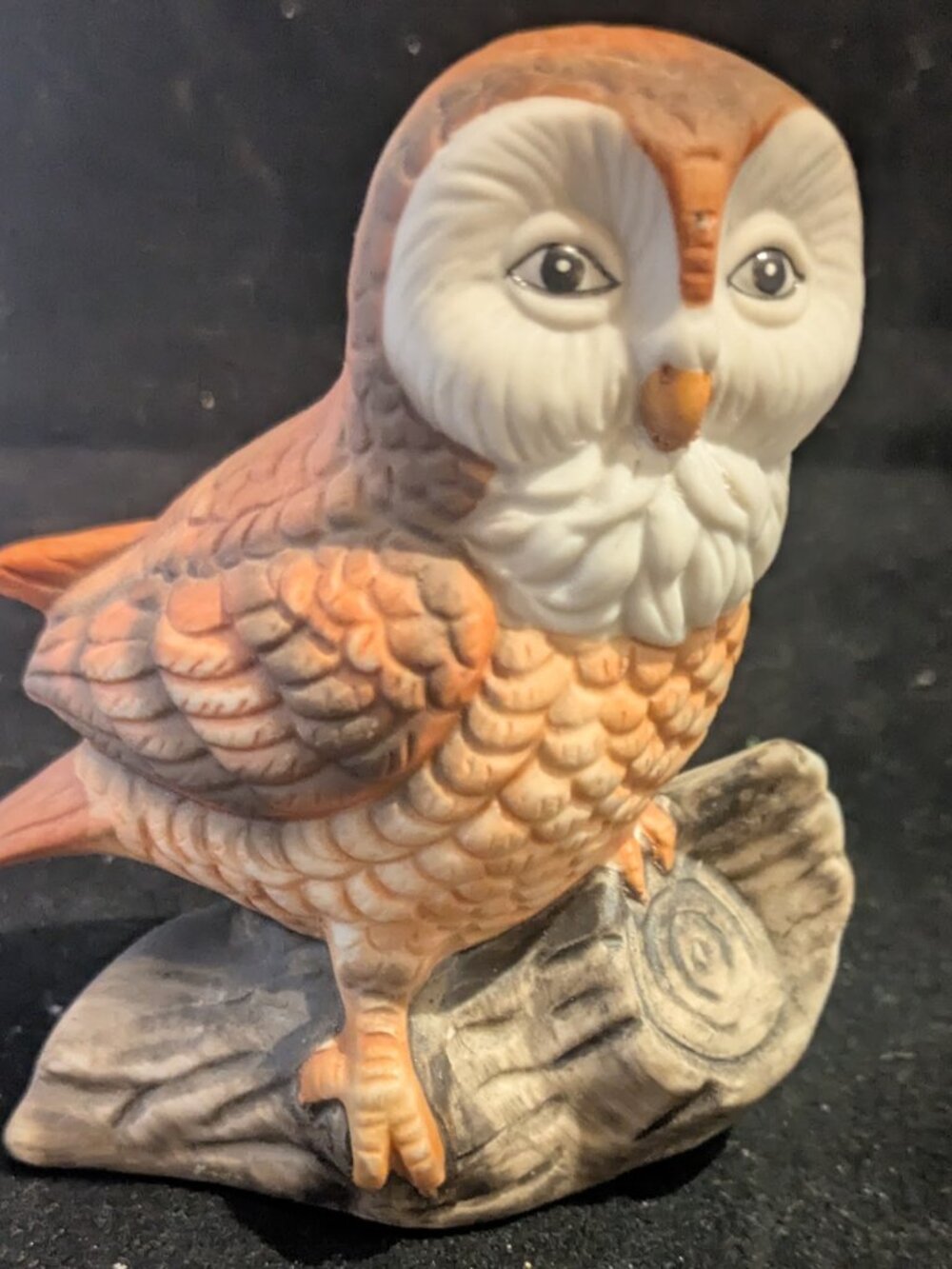 Lefton Ceramic Owl Figurine – Hand‑Painted Detail, 4 Inches Tall.